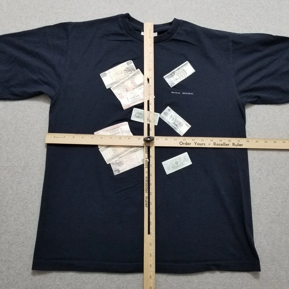 Banana Republic Shirt Mens Large‎ Blue Short Sleeve Crew Neck